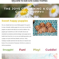 Image of website Cute Cuddly Puppies