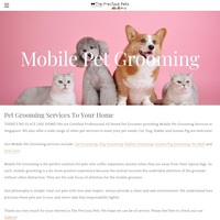 Image of website The Precious Pets Mobile Pet Grooming Singapore