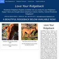 Image of website ApacheRidge Ranch Love Your Ridgeback