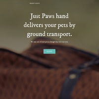 Image of website Just Paws Pet Transport