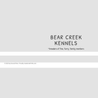 Image of website Bear Creek Kennels 2014